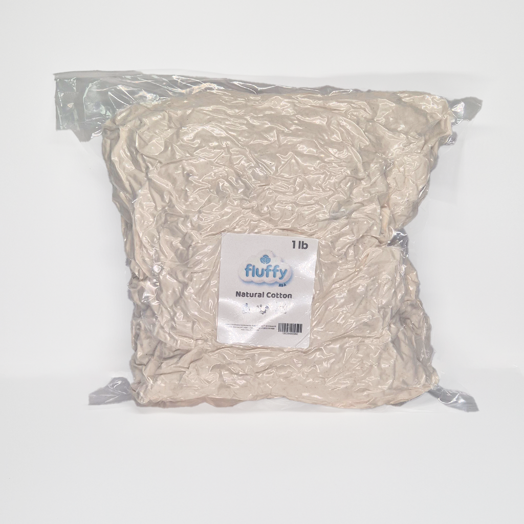 Fluffy Natural Cotton 1 lb, 4-Pack