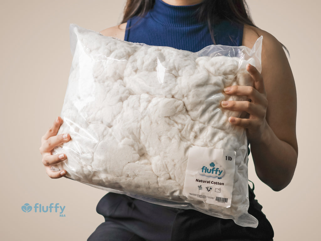 Fluffy Natural Cotton 1 lb, 4-Pack