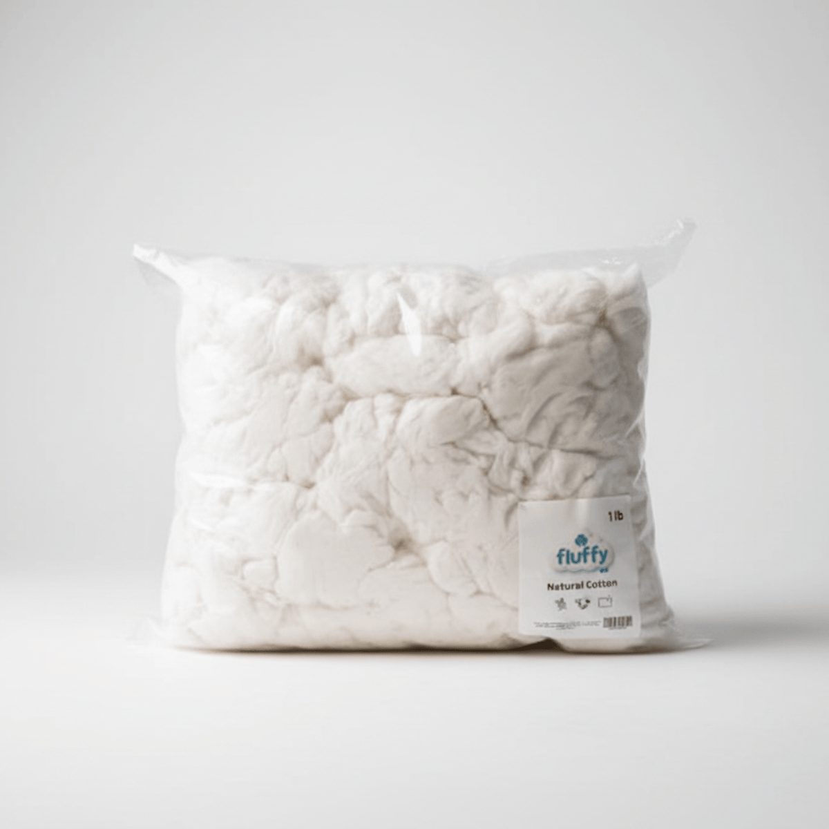 Fluffy Cotton Stuffing 1lb - Fiber Fill for Pillows, Plush Toys & Crafts