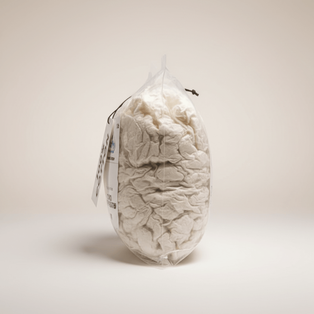 Fluffy 100% Raw Cotton Fiber 4 Pack, 4 lb Total (1 lb Each)