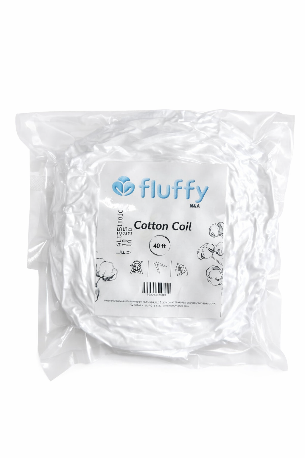 Fluffy Cotton Coil  40 FT