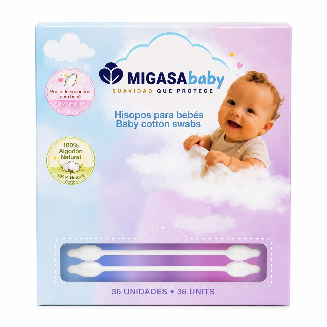 Migasa baby cotton swabs 100u
